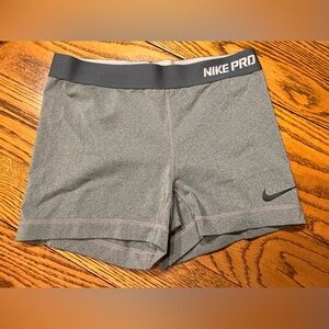 Womens Nike Pro Gray Dri Fit Athletic Shorts sz Medium